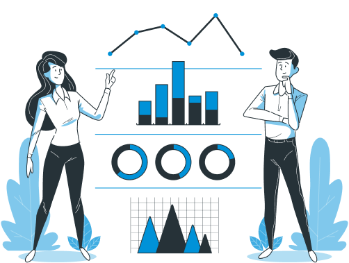 Personnes qui étudient des graphiques